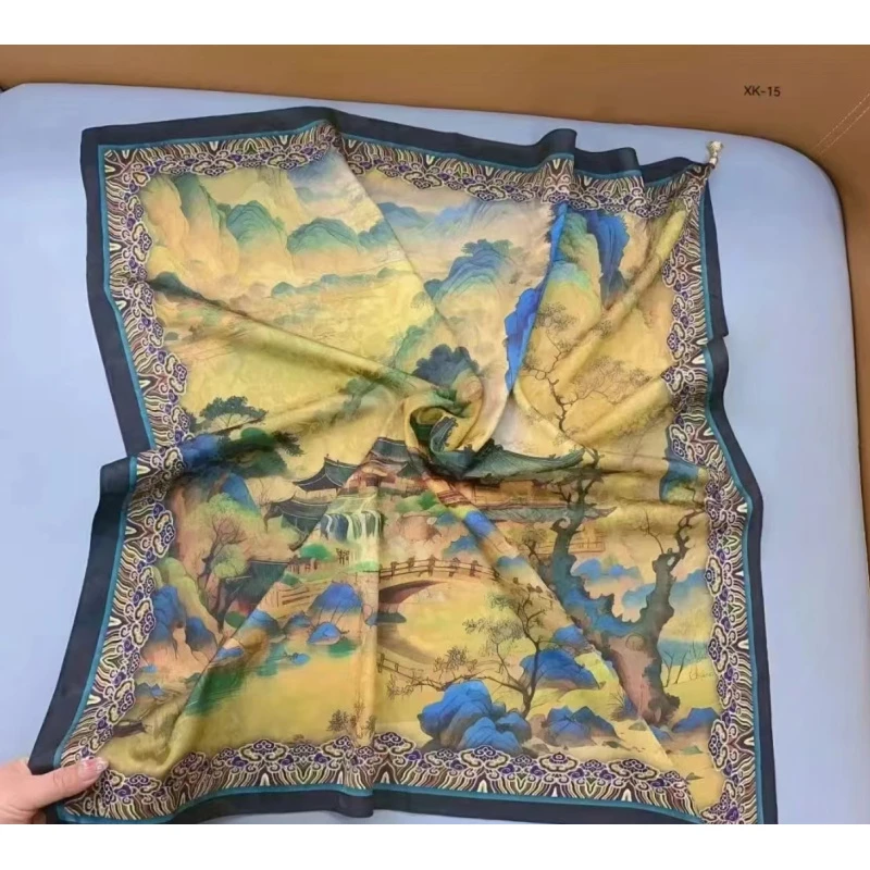 （106）黄鹤楼磁吸高档丝巾围巾女士披肩新款素雅百搭防晒优雅气质