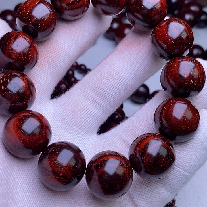 小叶紫檀手串/手链1.8黑飘红拆房料高油密