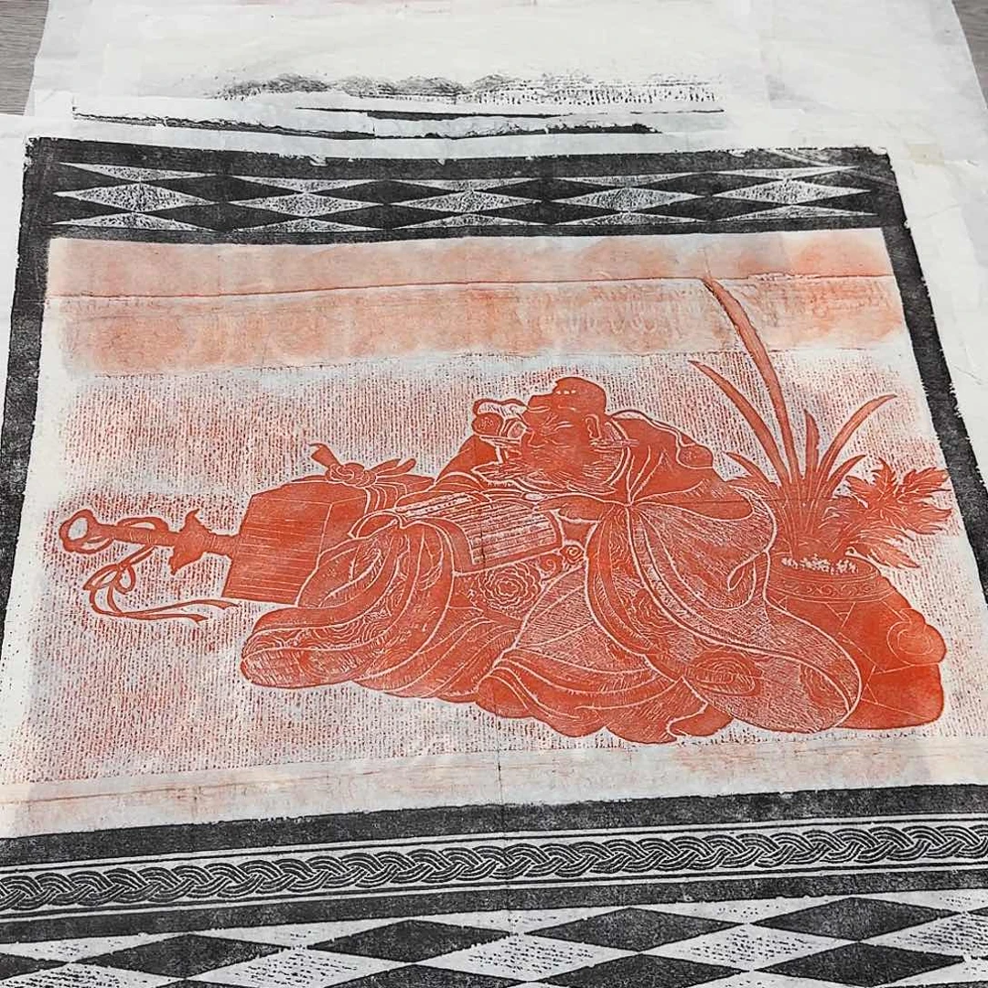 其他拓片用纸钟馗图 微瑕不影响装裱