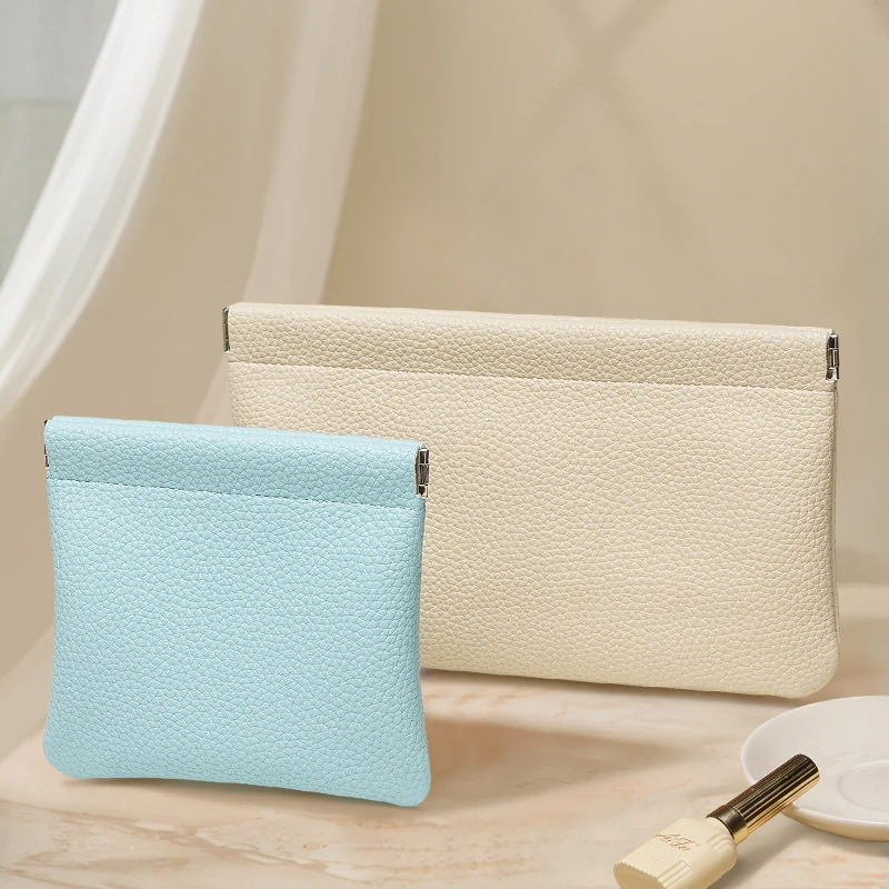 自动闭合收纳包袋便携迷你随身小杂物包内胆包口红耳机钥匙弹片包