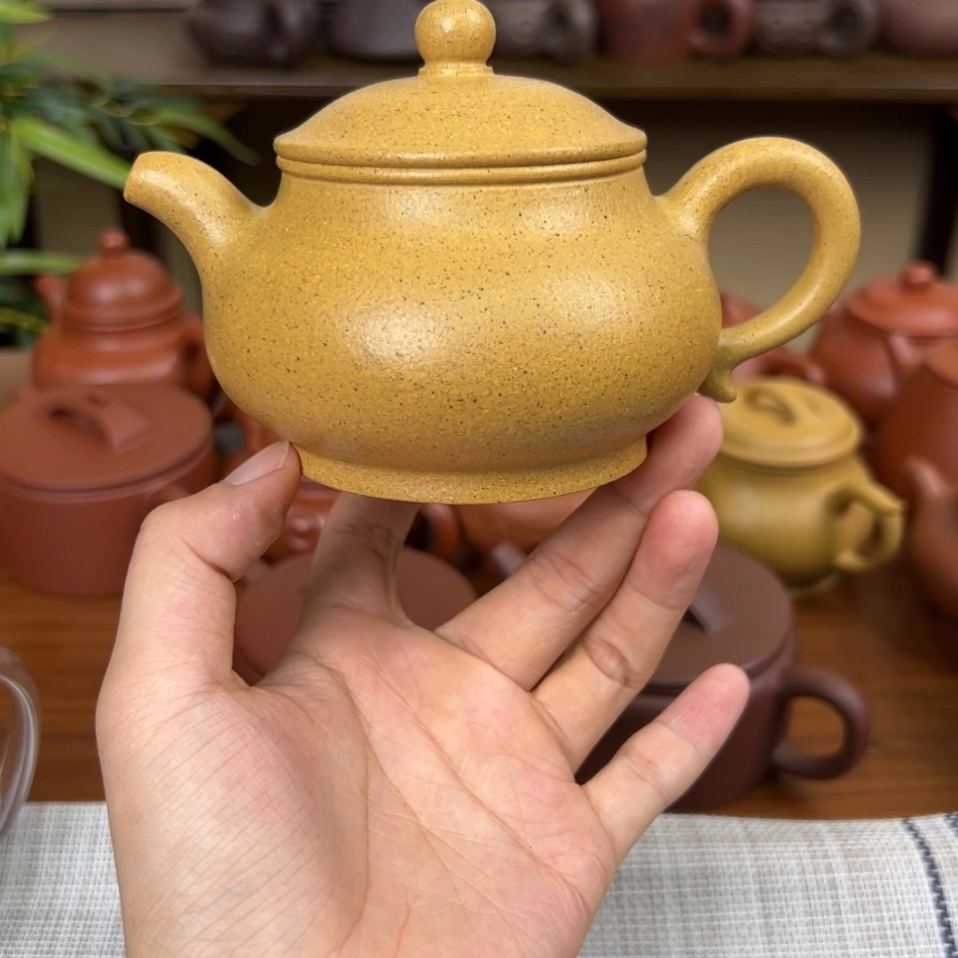 紫砂茶壶紫砂壶潘壶黄金段220cc