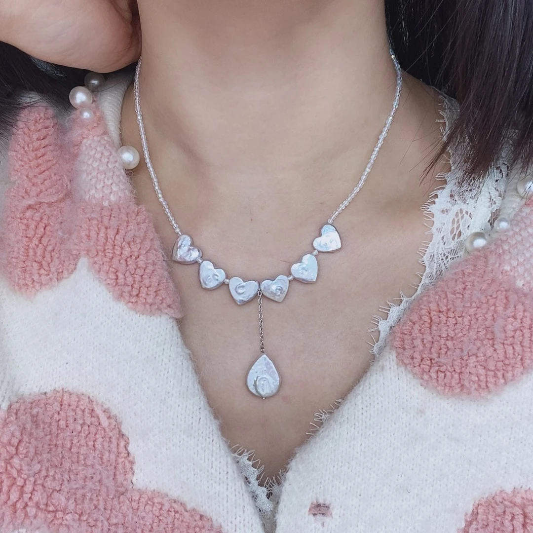 银S925镶嵌淡水珍珠耳饰