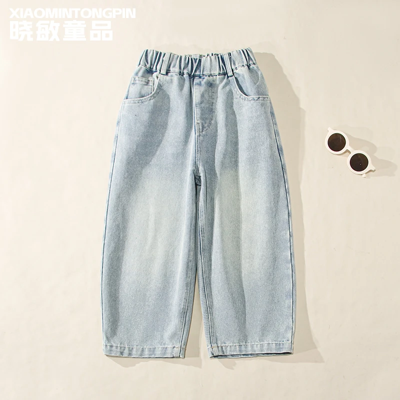 简约纯色牛仔裤3C4035
