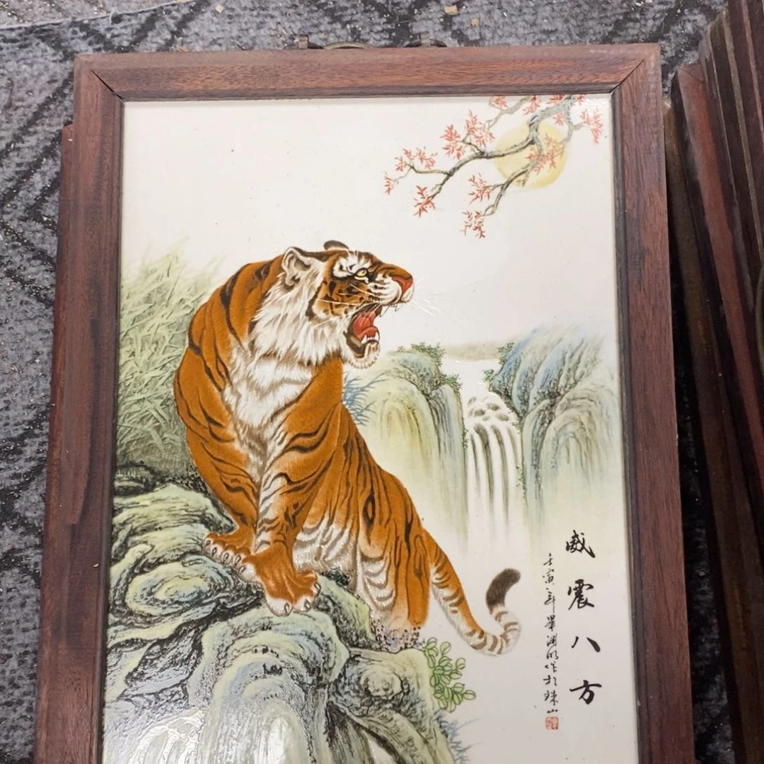 瓷片37*28 景德镇瓷板画柴窑烧制