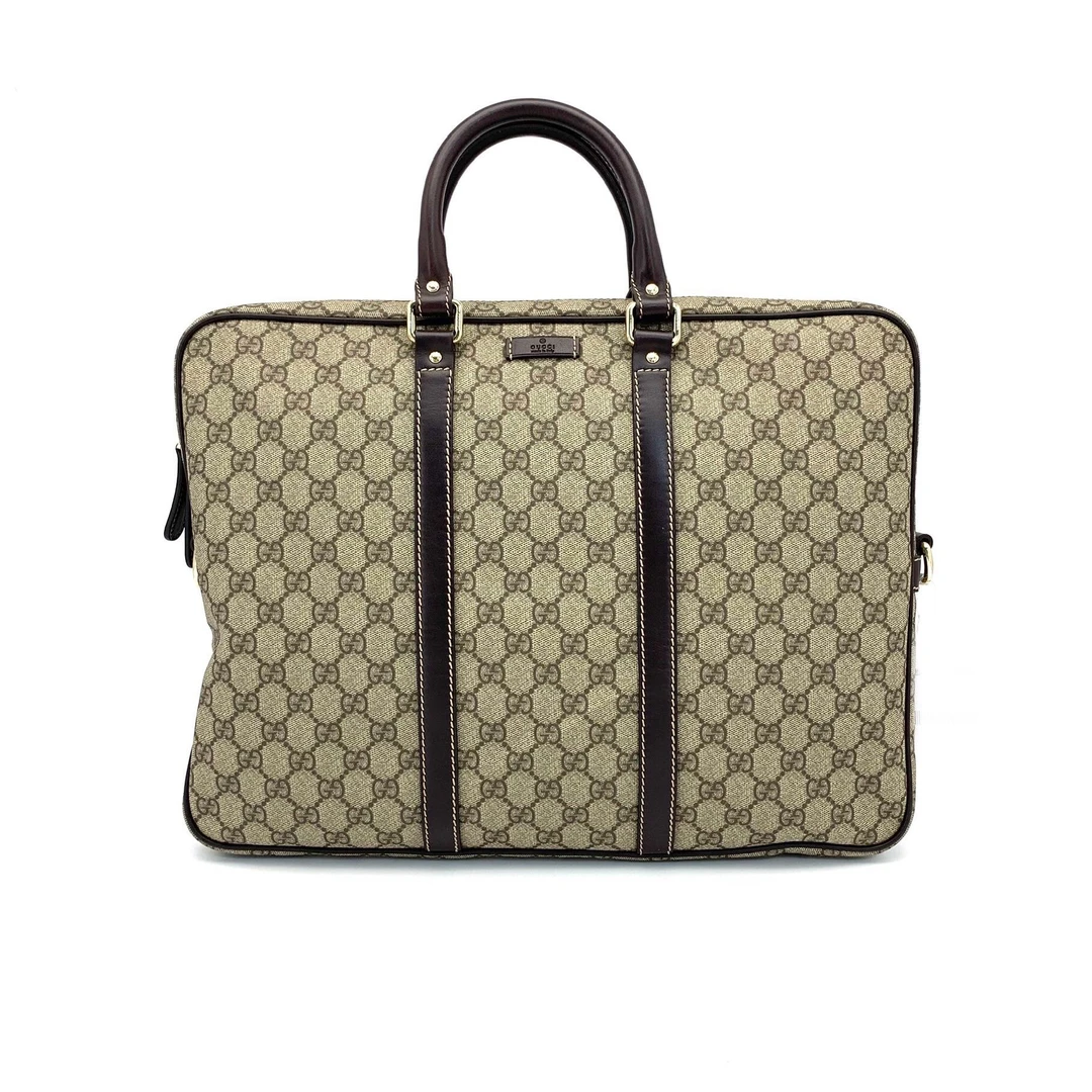 99新 GUCCI/古驰 经典老花商务休闲公文包 尺寸40/30