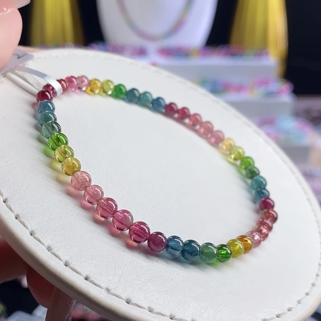 未镶嵌手链碧玺浓艳