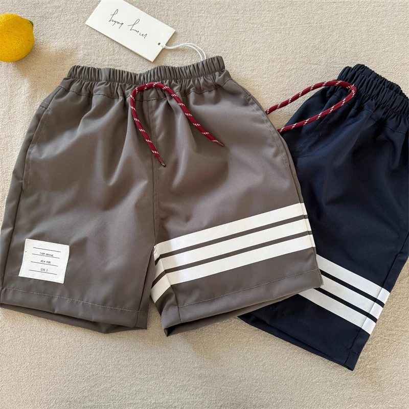 儿童短裤2025夏季新品男女童韩系三条杠短裤宝宝百搭短裤潮