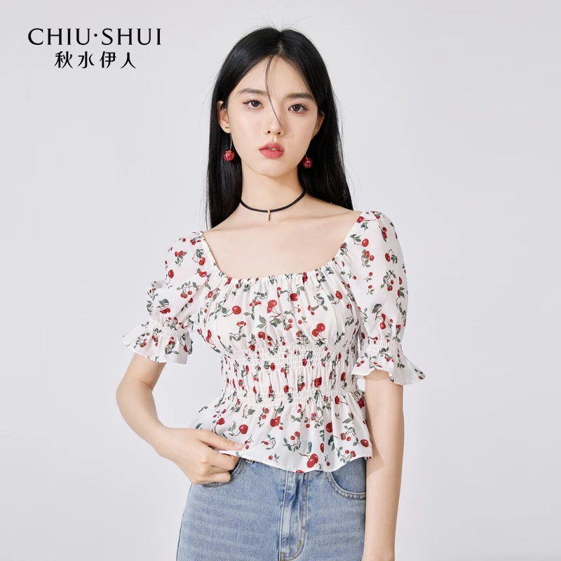 【小铃铛】秋水伊人显瘦雪纺衫新款女装甜美气质上衣623204D050559