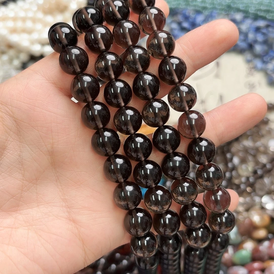玛瑙/玉髓未镶嵌珠宝半成品卡12冰耀圆珠一条