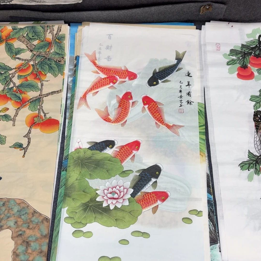 国画100×50工笔手绘画画画