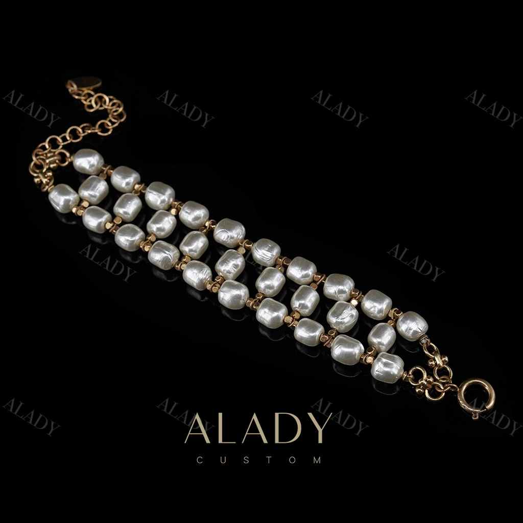 合金仿珍珠手链 【轻吟】白色珠珠款经典时尚气质手链