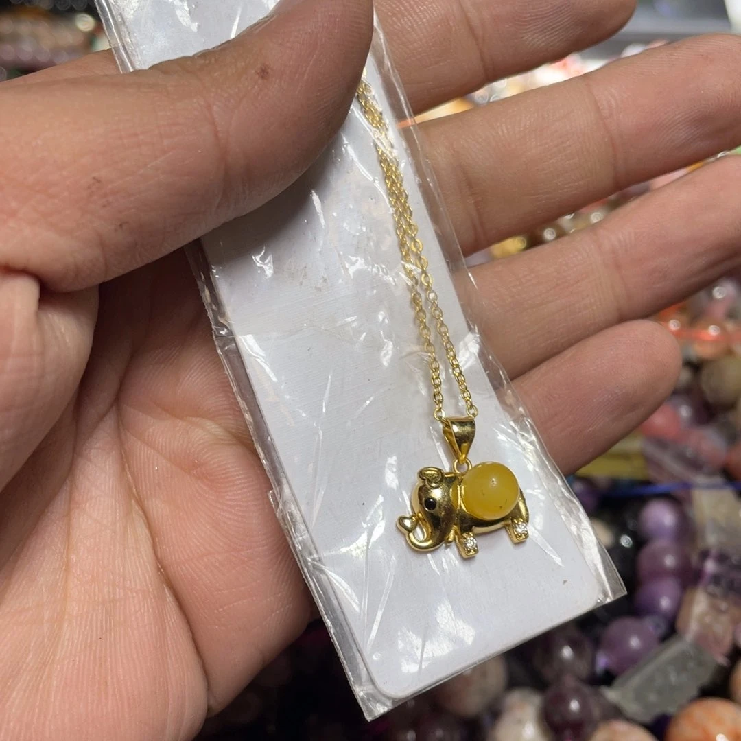 紫晶颈饰银S800镀金镶嵌