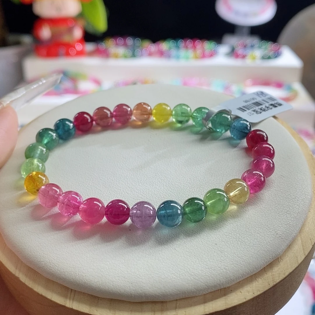 未镶嵌手链碧玺荧光色标