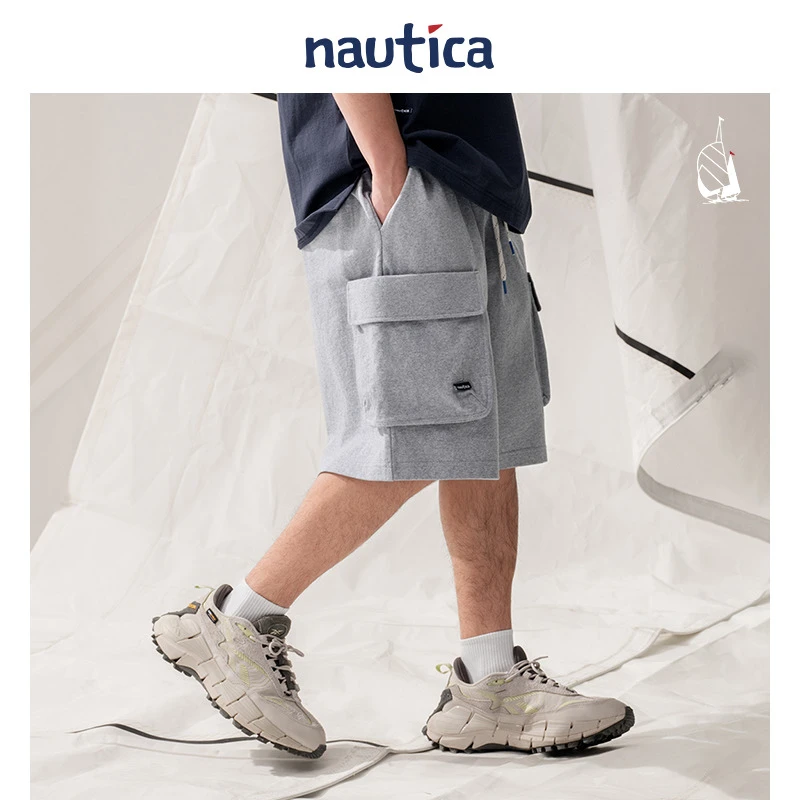 【官方正品】nautica白帆 日系中性休闲大口袋卫裤短裤KW5211