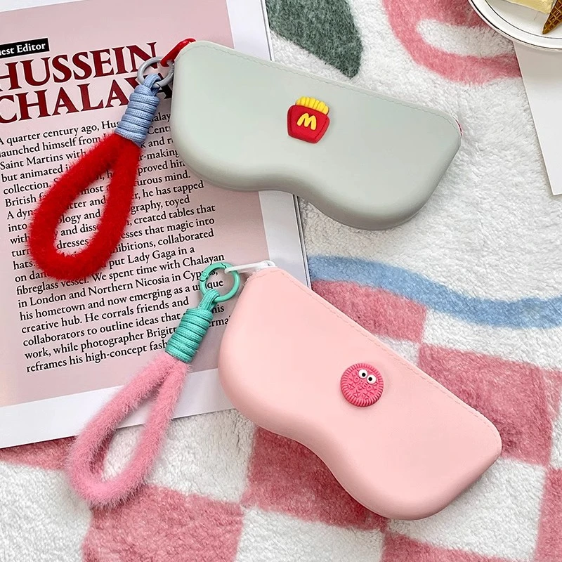 眼镜收纳包太阳镜墨镜袋防水防磨挂包随身便携女抗压硅胶眼镜盒子