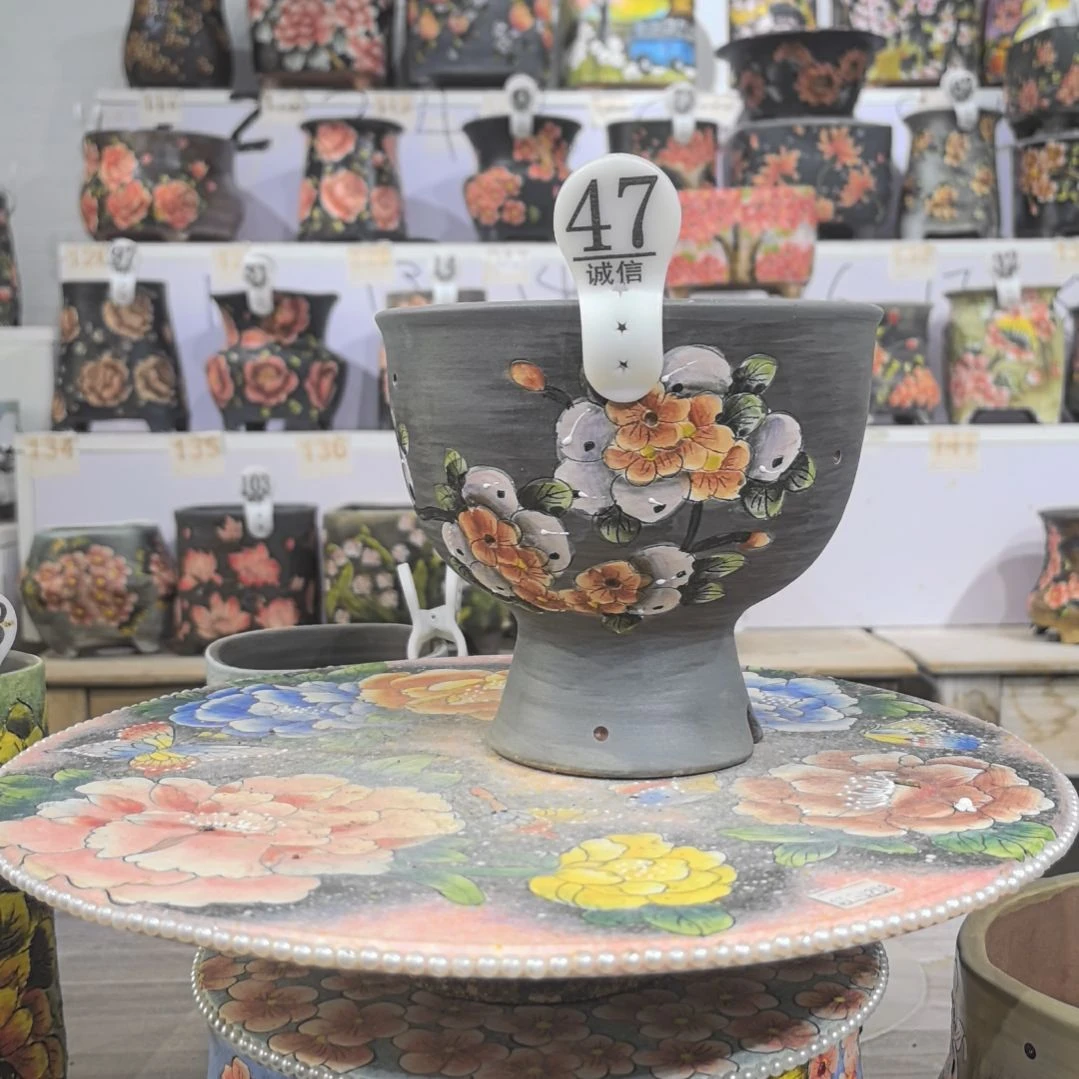 红泥花盆景德镇花盆