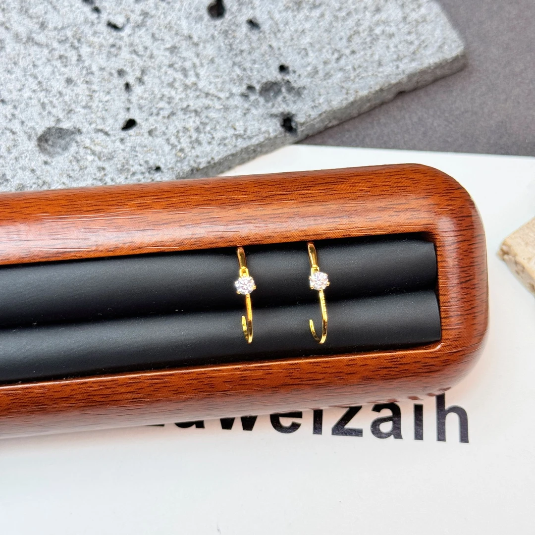 17208极简锆石细耳圈