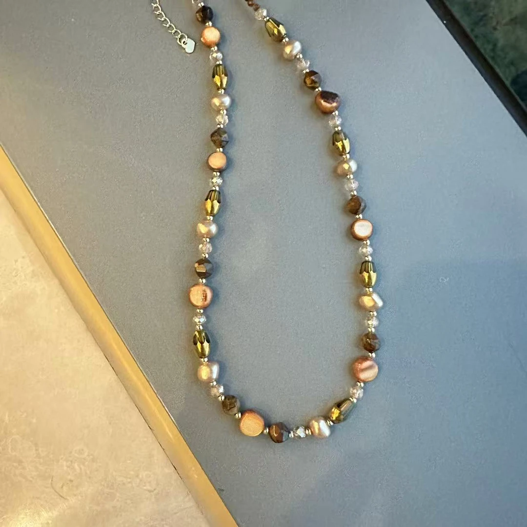 合金项链 美拉德串珠项链女男简约时尚百搭毛衣链 ZF-GB12