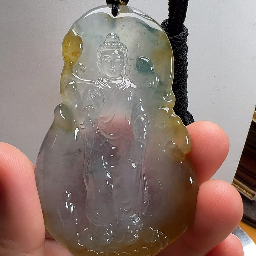 翡翠未镶嵌颈饰华*高冰阿弥陀