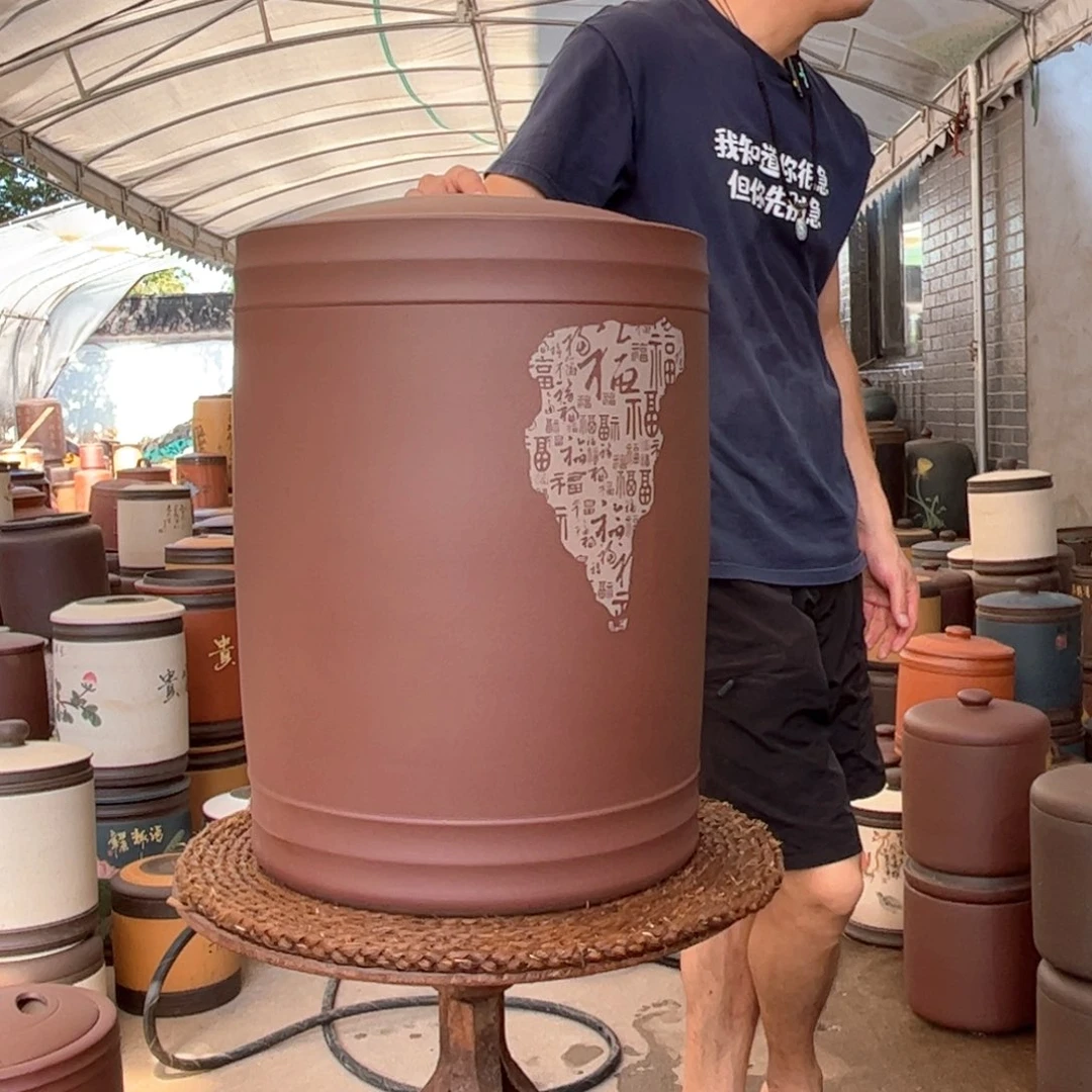 紫砂茶叶罐36 饼茶叶罐