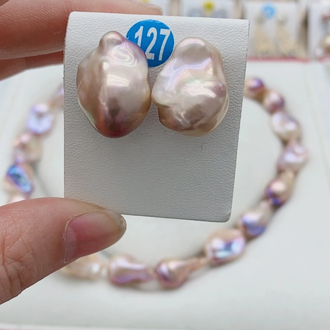 【闪购商品】淡水珍珠耳饰银S925镶嵌