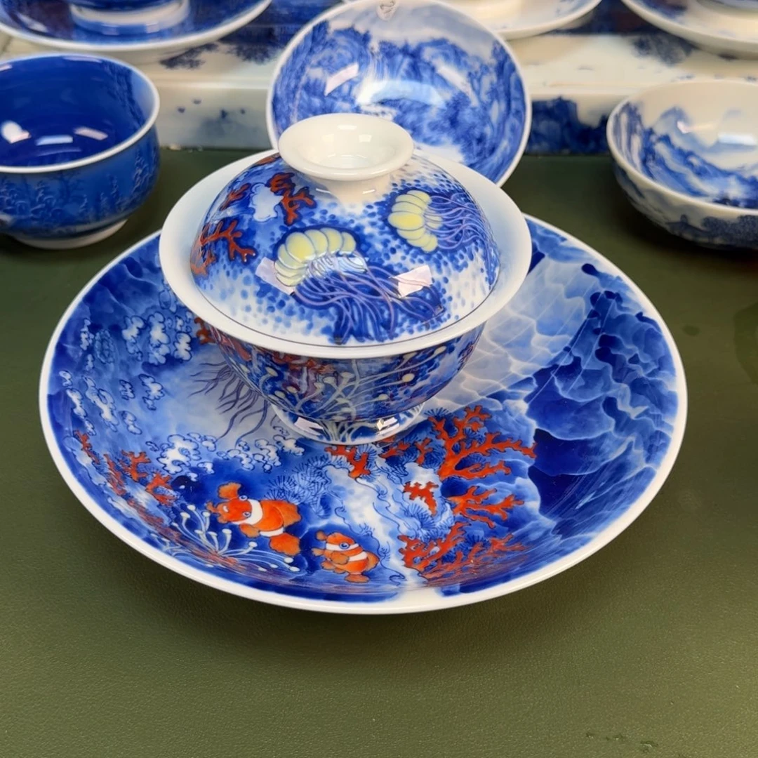 景德镇纯手绘茶具圆圆258