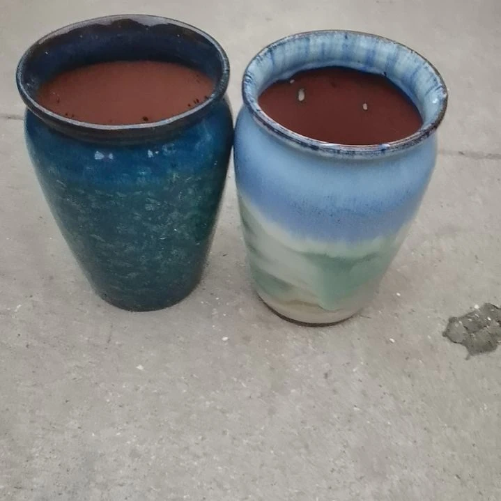 红陶13/20瑕疵两个盆