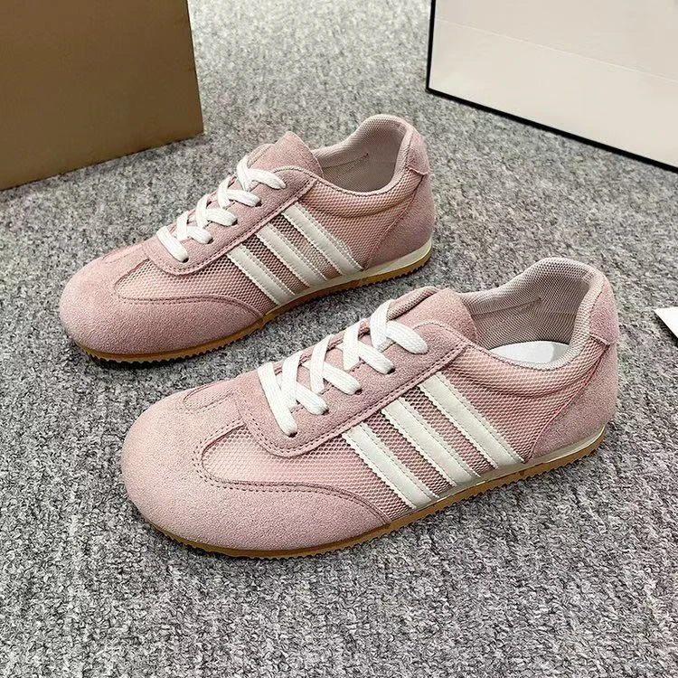 爆款透气网面德训鞋小白女鞋女款2025夏季新款百搭休闲运动板鞋子