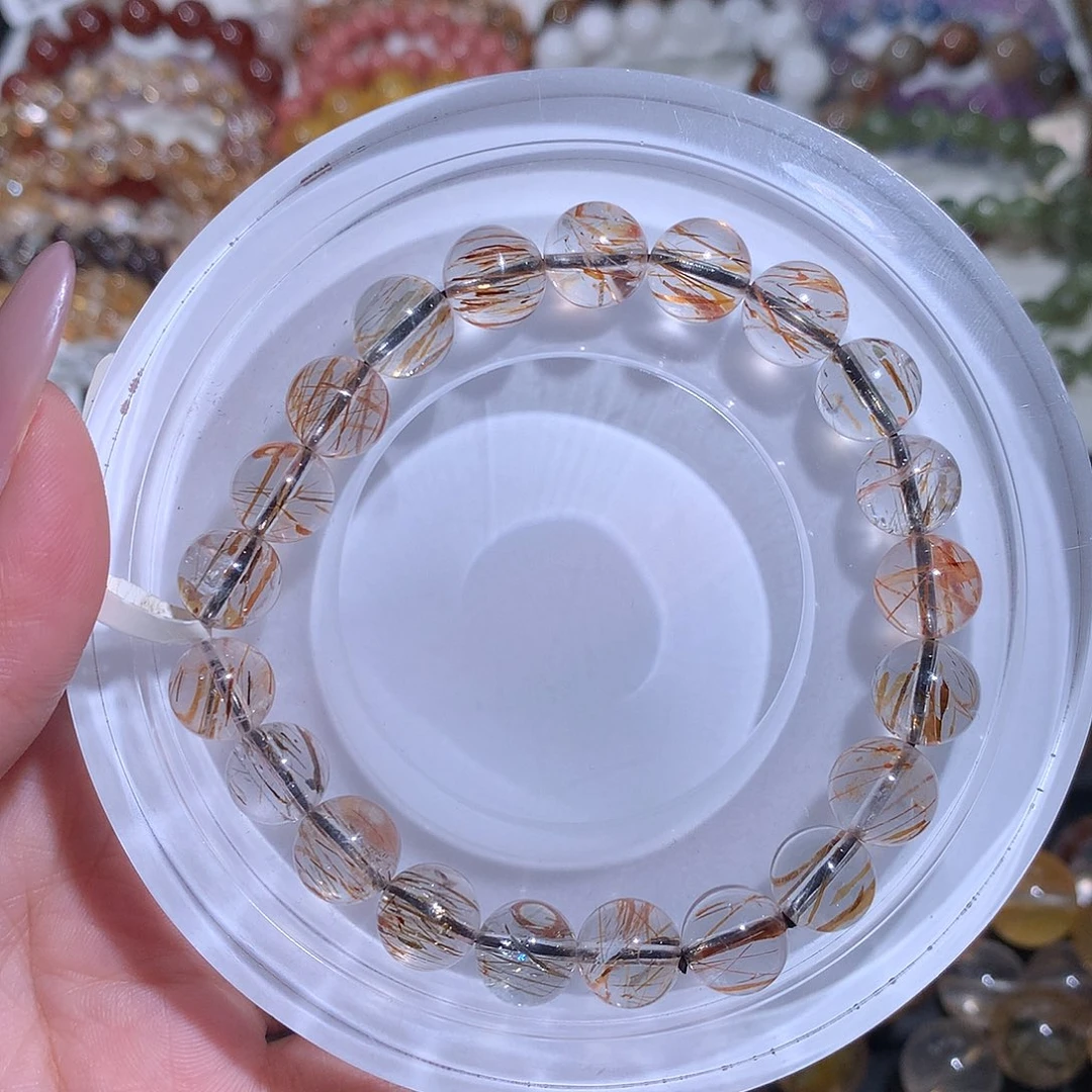 未镶嵌手链水晶净体冰透黑金超10咪