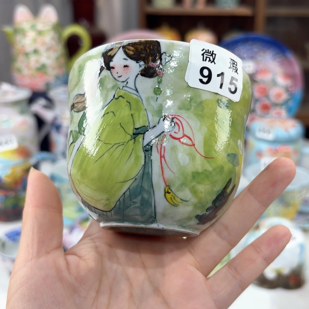 景德镇手绘高温釉下彩陶瓷茶具