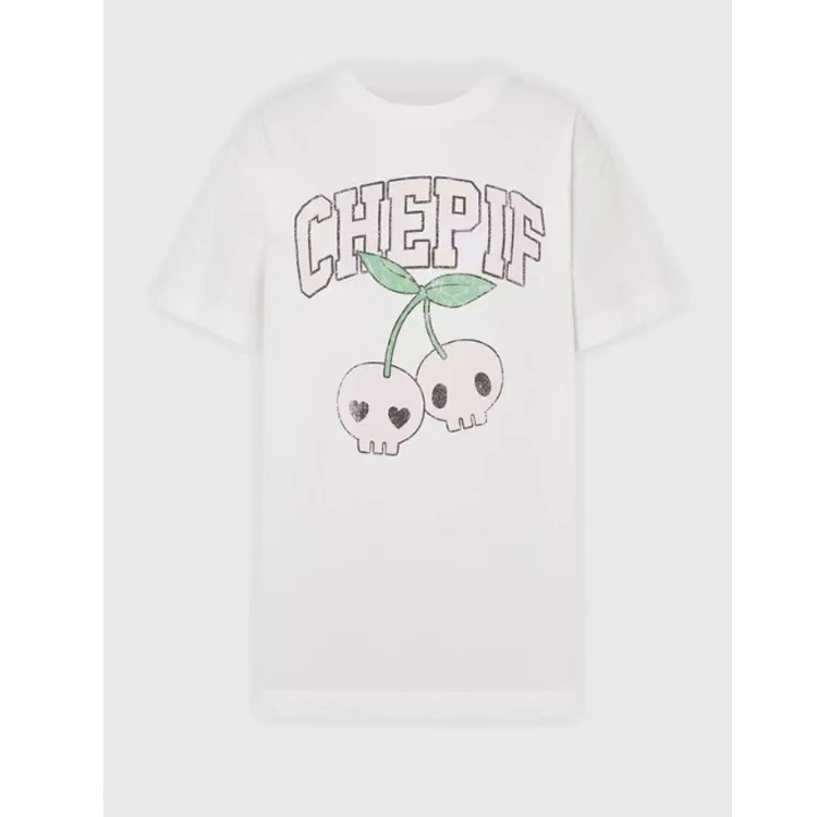 KS 1008-2025春季新款时尚百搭宽松印花短袖T恤女