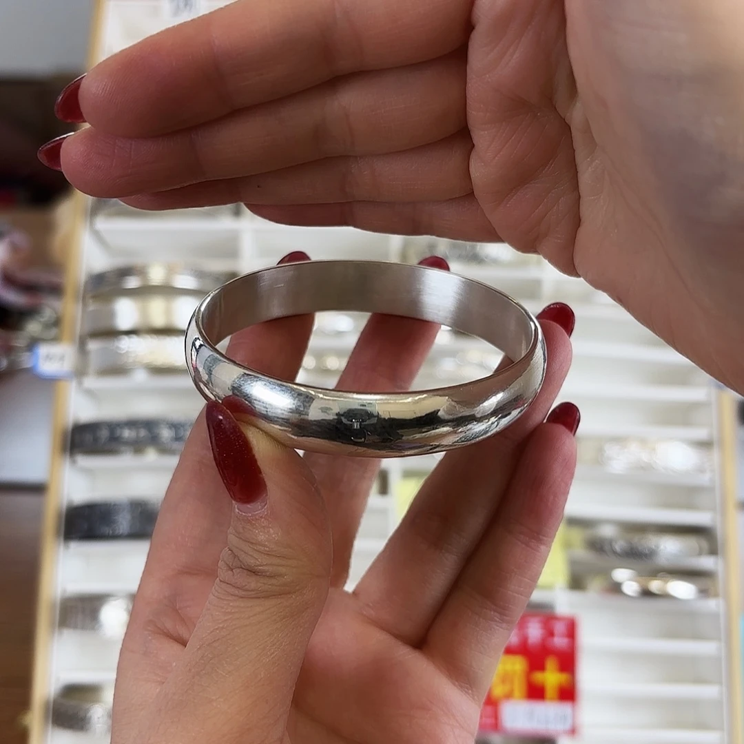 足银闭口他银手镯60克59圈口