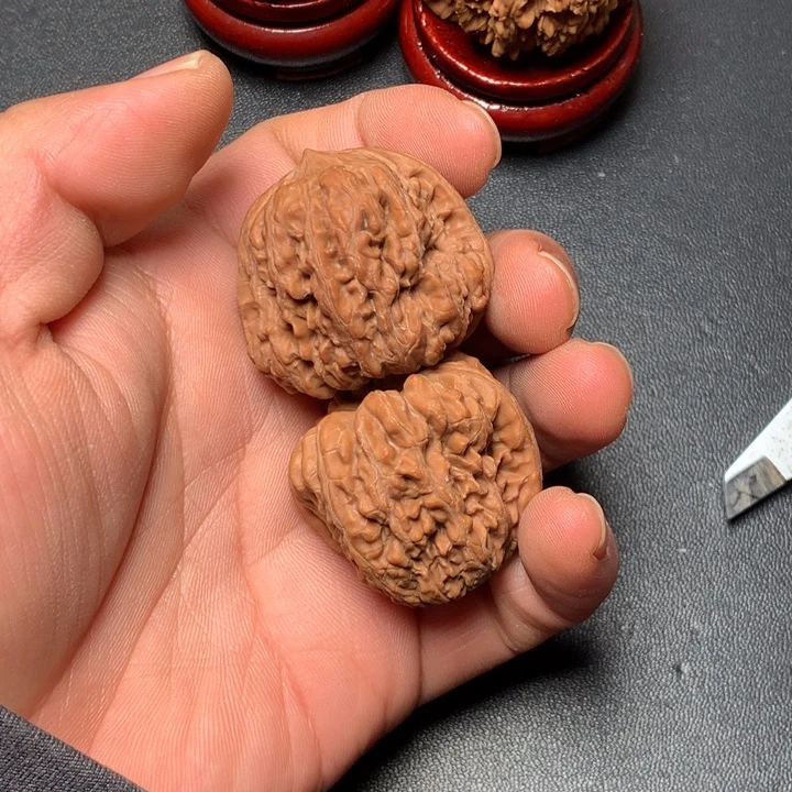 把件文玩核桃38凹底702
