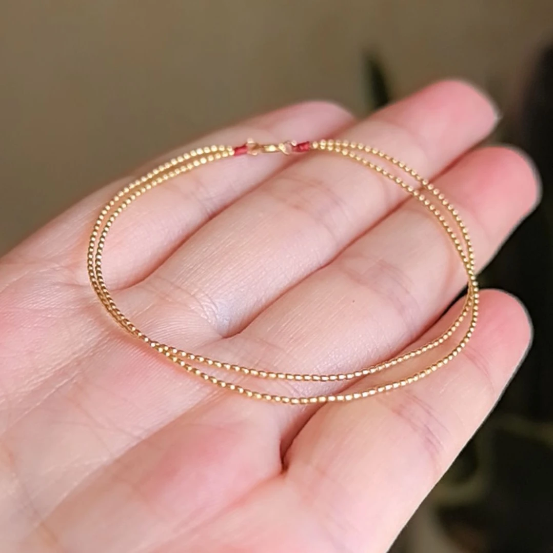 18k芝麻珠原创设计民族风百搭饰品链子欧若智性风