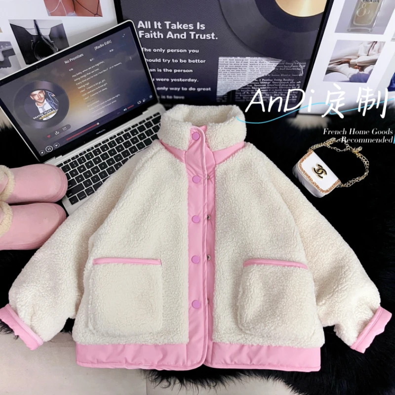 〖ANDI〗安迪双面穿秋冬款女童中大童时尚加厚外套5180