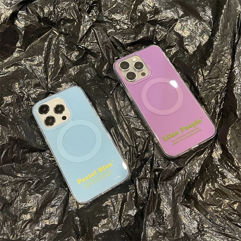 简约风多巴胺磁吸壳适用iPhone16promax手机壳苹果15高级14小众13