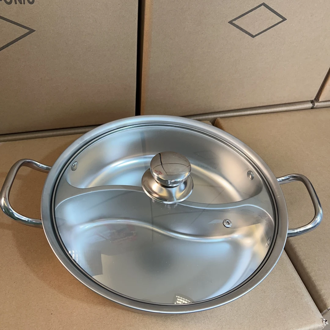 鸳鸯锅316不锈钢 34口径带锅盖