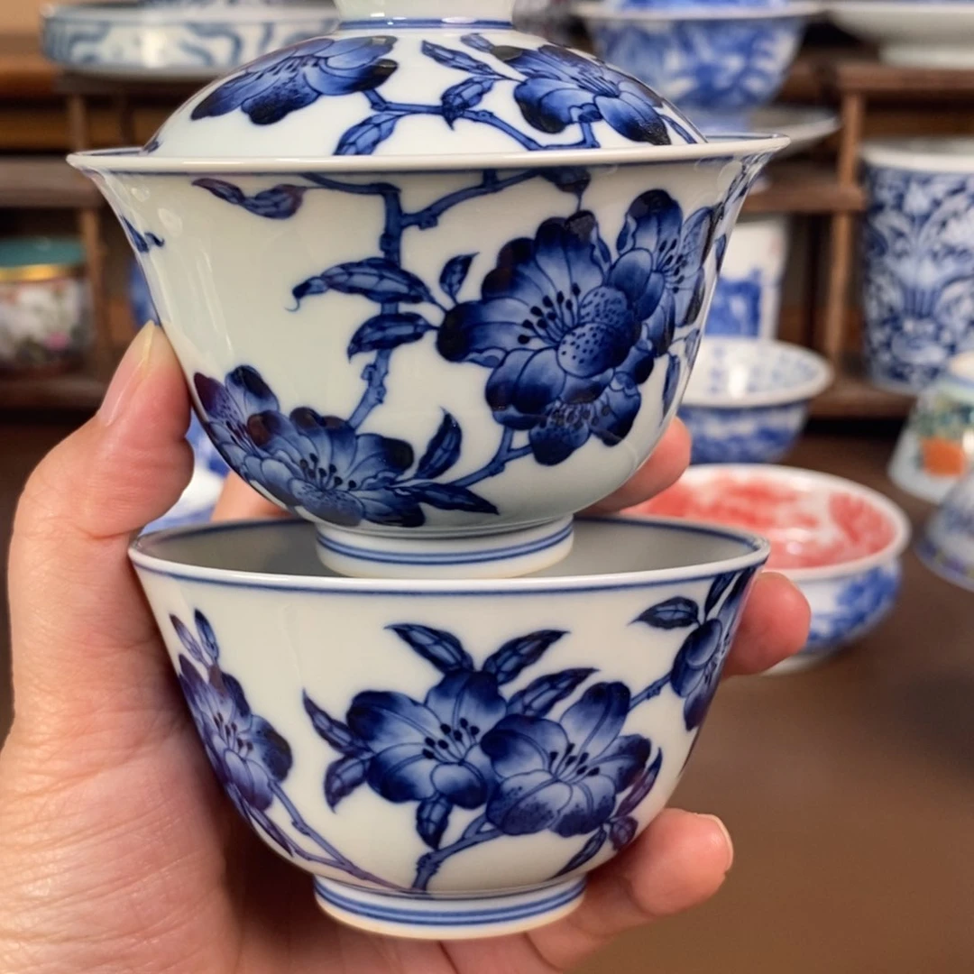 坐***鬼杯景德镇陶瓷手工手绘