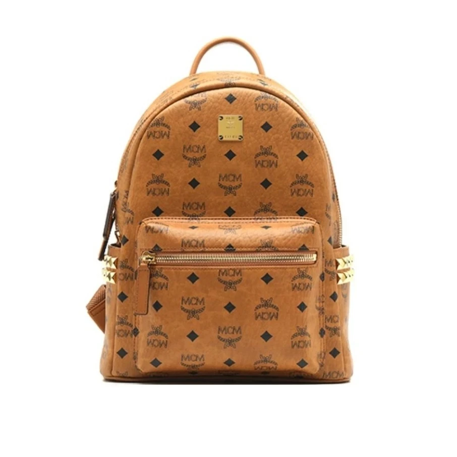 全新未使用 MCM MCM 干邑色双肩包小号