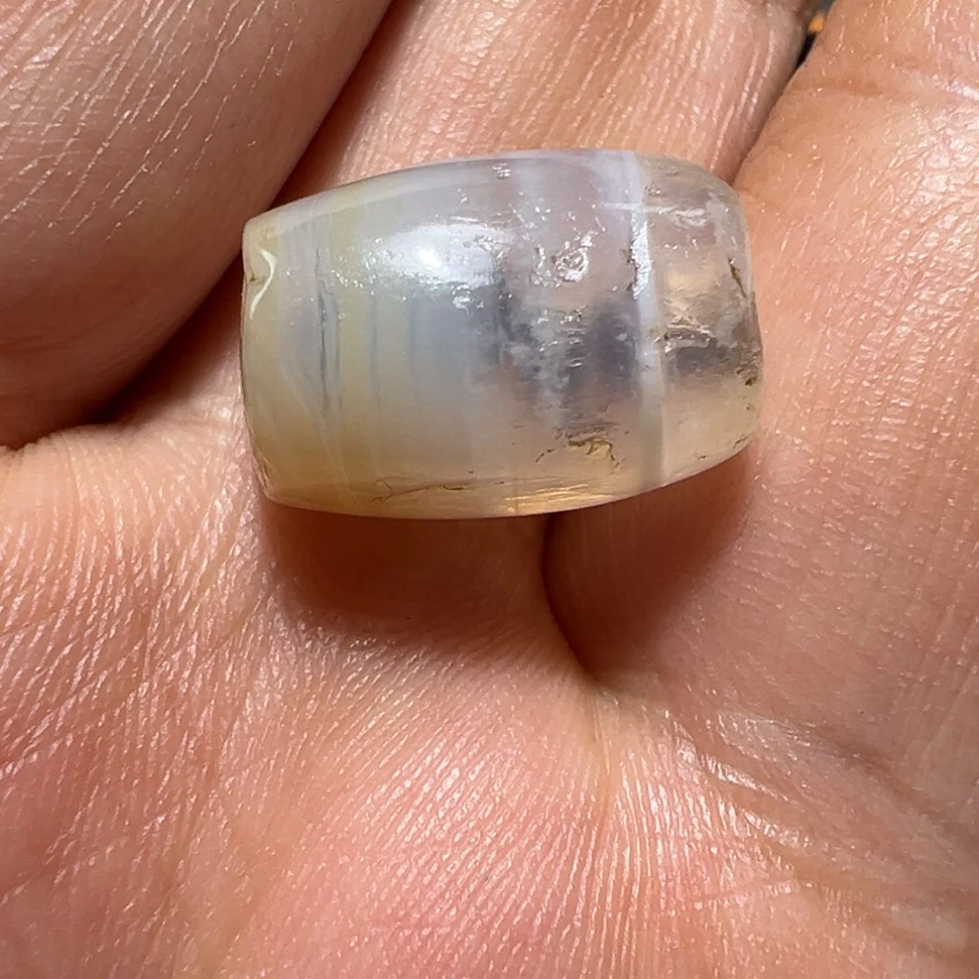 玻璃颈饰墨白藏传出品14