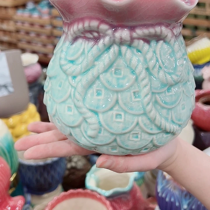 有孔，凑单福利满10元发货陶瓷多肉花盆！