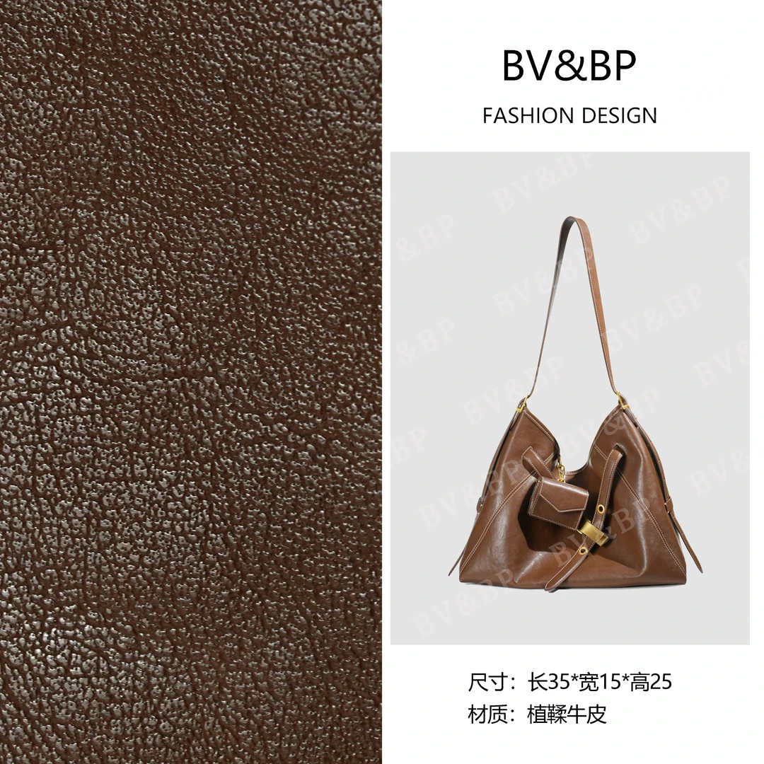 BV&BP· 原创设计 真皮高定单肩斜挎包 BV241118-檀木棕