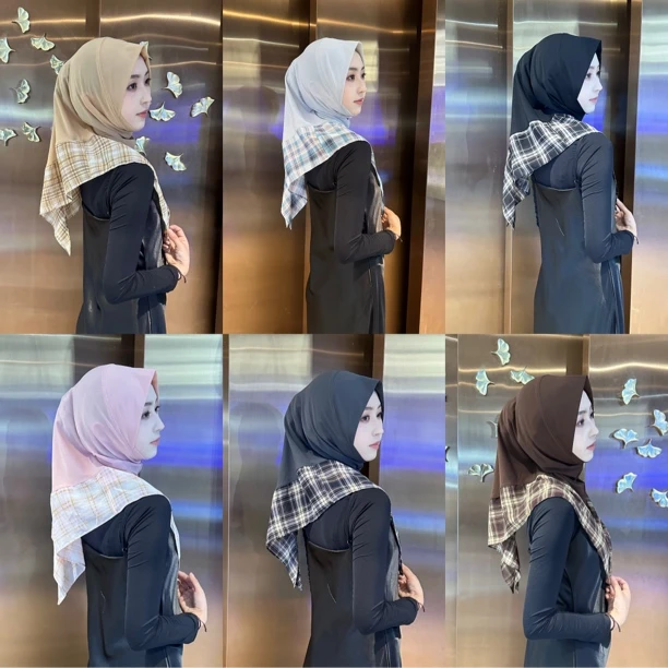 花骨朵儿学院风新款网纱拼接下摆开叉头套