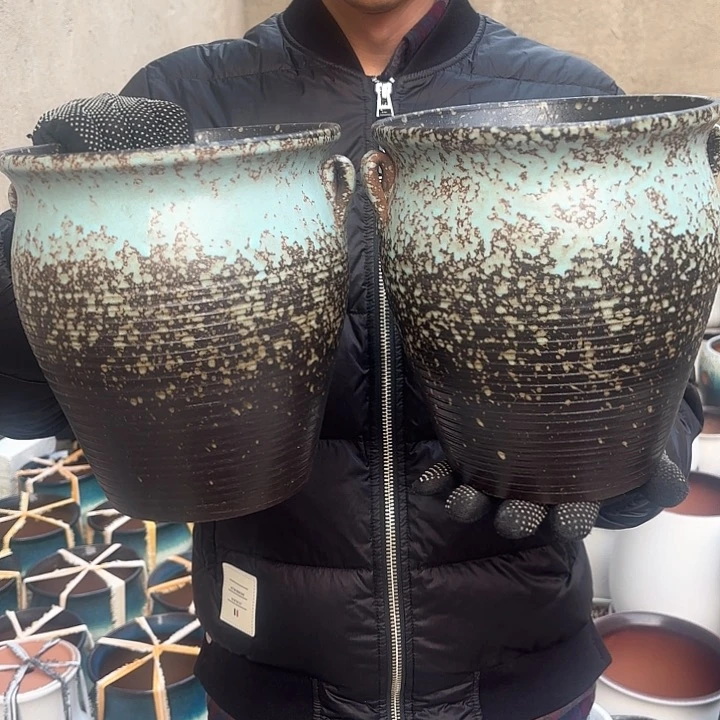 红陶复古两个口径19高度21