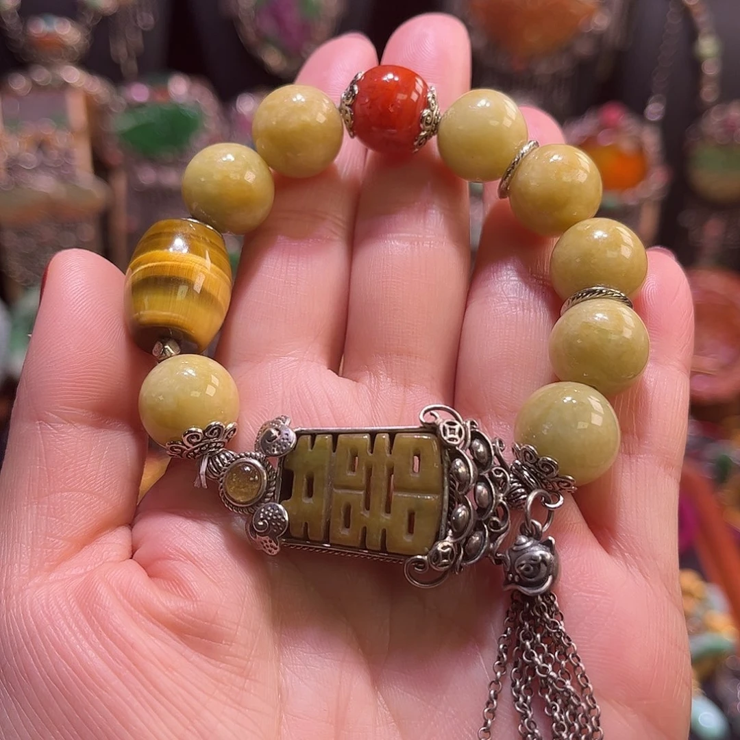 翡翠未镶嵌手链福利价翡翠多宝手链