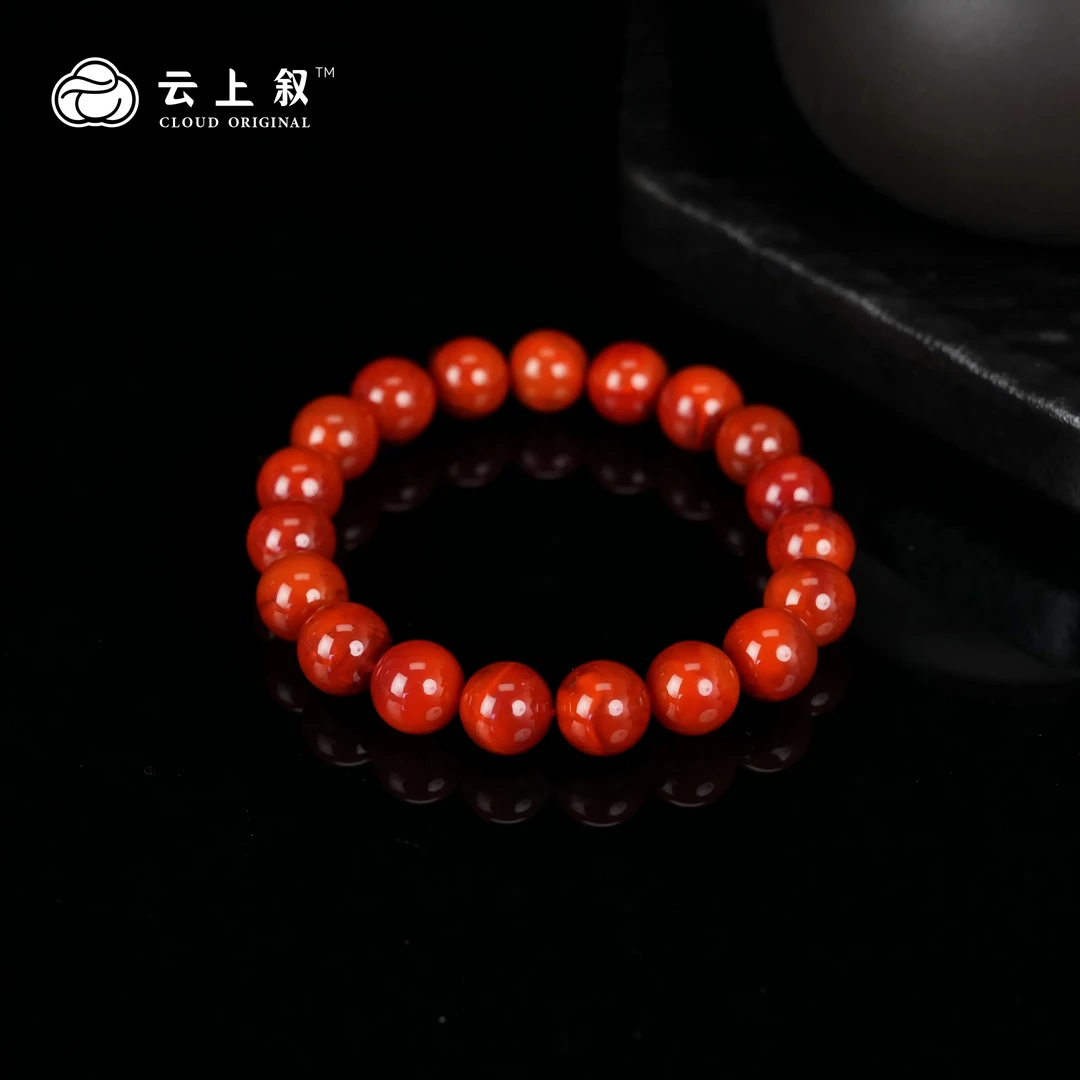 【云上叙】13 QJD00300096 南红单圈手串-多样性发其一 尺寸约10mm