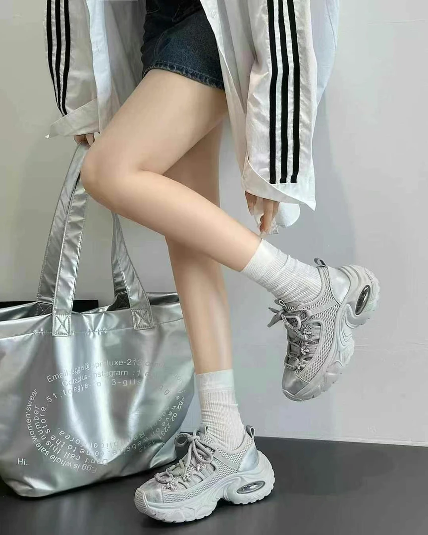 运动鞋老爹鞋情侣时尚厚底小白鞋ins白色潮流百搭女款透气