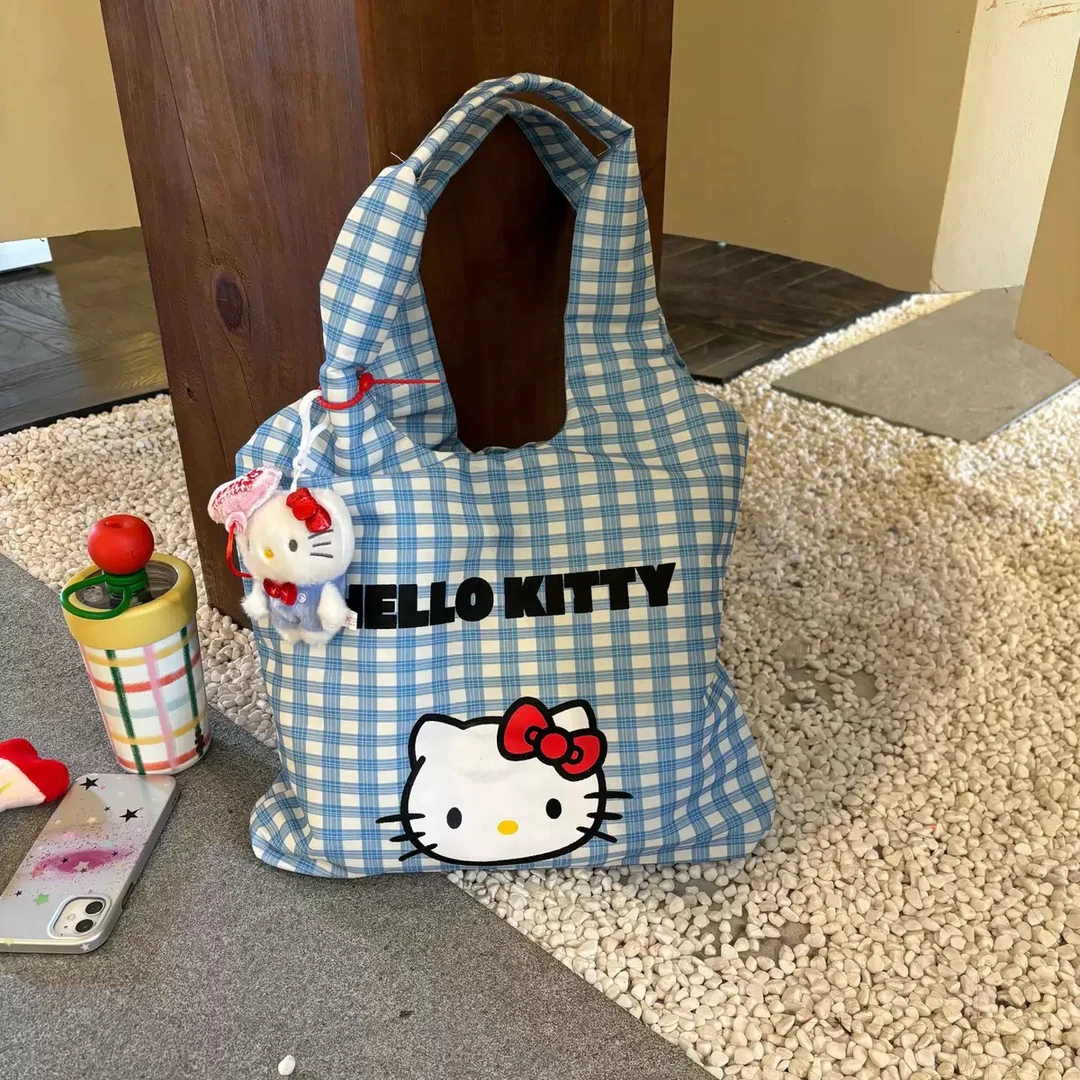 新款kitty帆布包手提内衬单肩斜挎包夏季包包通勤大容量新款挎包
