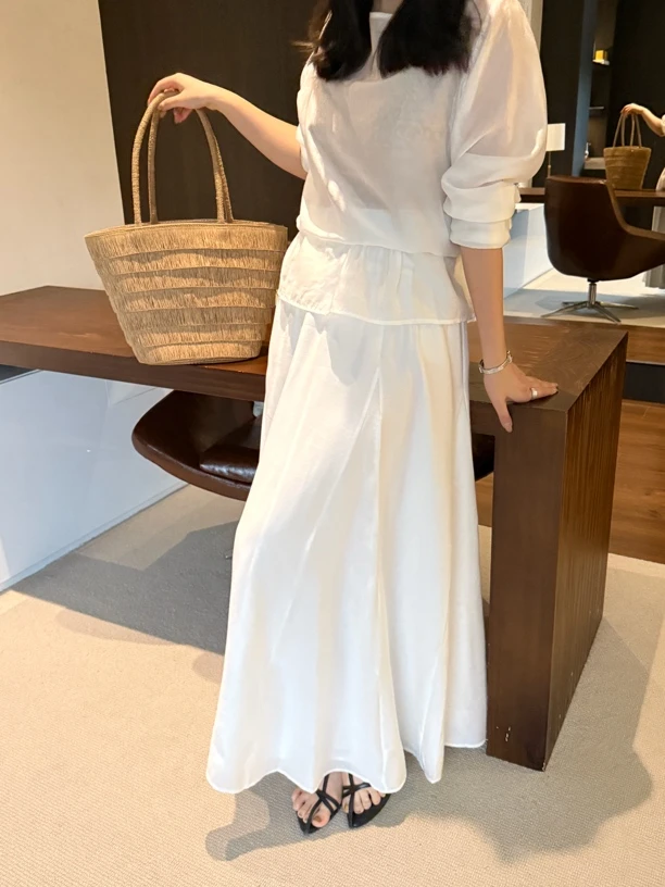 【梨花自制】花瓣白色半裙