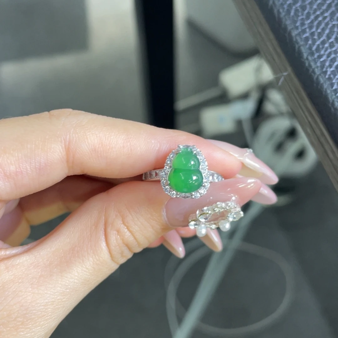 翡翠银S925镶嵌吊坠(不含链)